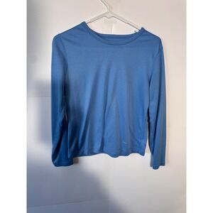 Patagonia Capilene Long Sleeve Shirt Women XS Blue Crew Neck Base Layer Gorpcore